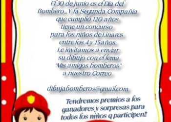 Bomberos de Linares invita a concurso de dibujo a niños y adolescentes