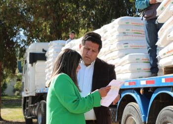 Cargamento de fertilizantes para pequeños agricultores del Maule