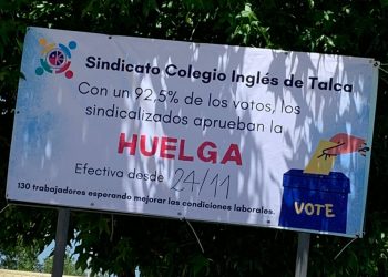 Huelga de trabajadores de Colegio Inglés de Talca