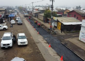 Trabajos de reposición de asfalto en calle 32 oriente altura 8 sur