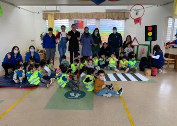 Con charla de Educación Vial a niñas y niños se conmemoró el Día del Peatón en la Región del Maule