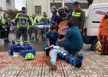 Impactante simulacro de accidente en centro de Talca para crear conciencia