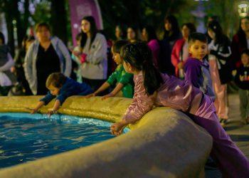 Plaza de Armas de Cauquenes inaugura reposición de pileta después de más de 10 años