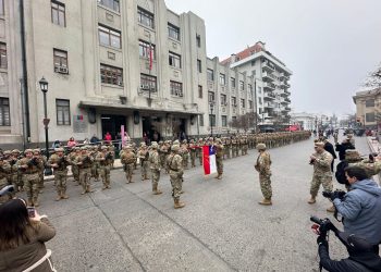 Delegado Aqueveque encabezó ceremonia de Juramento a la Bandera en Talca