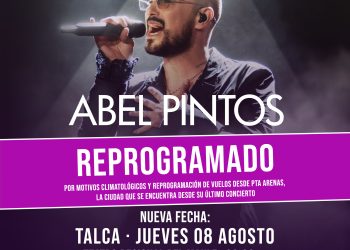 Abel Pintos reagenda su concierto en Talca para el jueves 8 de agosto