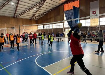 Destacan los beneficios de practicar variante de voleibol Newcom en personas mayores