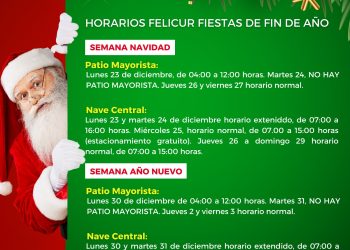 Felicur contará con horarios extendidos para fiestas de fin de año