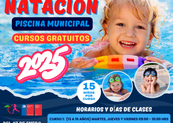 Cursos gratuitos de natación anuncia municipio de Retiro