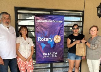Familia damnificada por grave incendio recibió apoyo del Comité de Damas de Rotary Club Talca