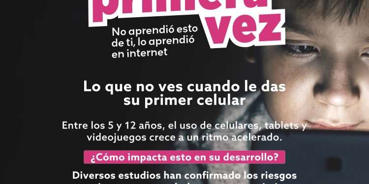 Lanzan campaña “Mi primera vez” para alertar sobre el uso temprano de pantallas en la infancia