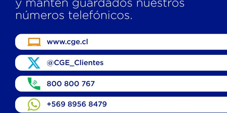 CGE dispone recursos ante sistema frontal que afectará a la región del Maule