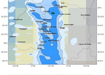 Chubascos afectarán al Maule este viernes