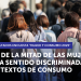 Más de la mitad de las mujeres se ha sentido discriminada en contexto de consumo