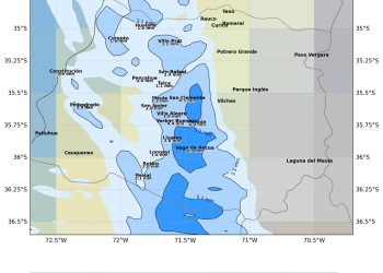Lluvias moderadas habrán este sábado en el Maule