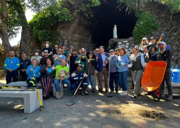 DIGAM recuperó gruta de la Iglesia San Francisco de Curicó