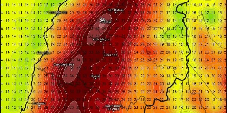 Temperaturas de hasta 36 grados podría haber en el Maule este fin de semana