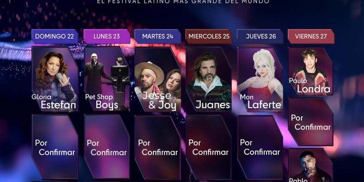 Conozca la parrilla de artistas del Festival de Viña 2026