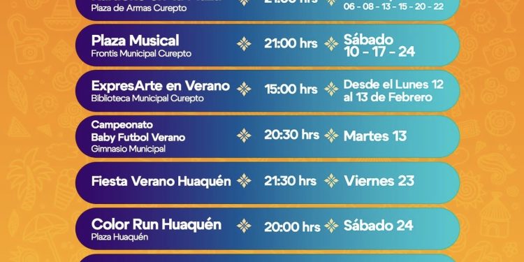 Curepto vive enero con un completo programa de actividades culturales, deportivas y familiares