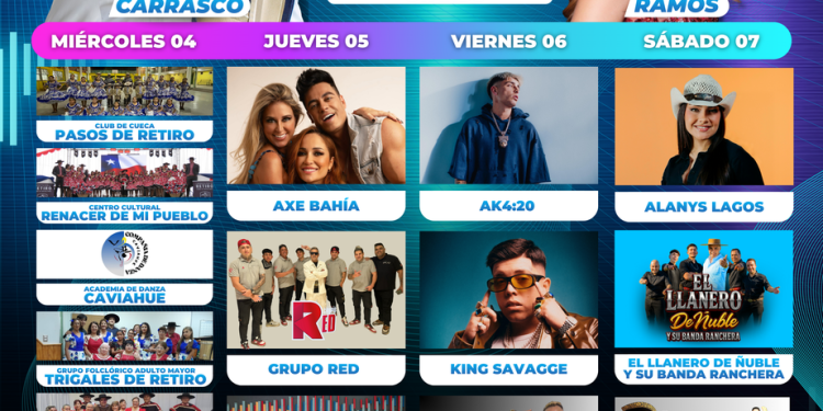 Semana Retirana 2026: Conozca la parrilla de artistas