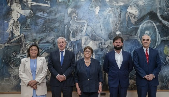 Boric oficializa candidatura de la ex Presidenta Michelle Bachelet a la Secretaría General de la ONU