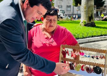 Artesanos del Maule celebran su día con intervención en la Plaza de Talca