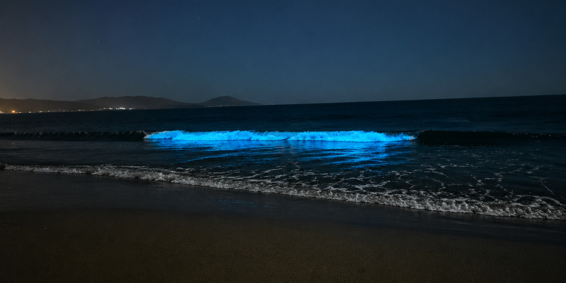 Guanaqueros se ilumina de azul: el fenómeno natural que sorprende y atrae miradas