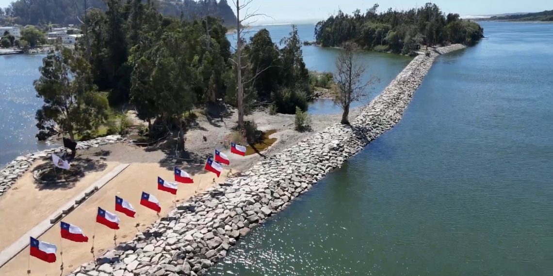 MOP termina obras de emergencia para protección de ribera del Río Maule en Constitución