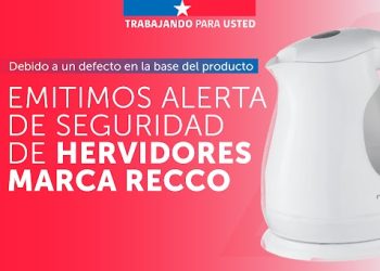 Alerta de seguridad por tres modelos de hervidores marca Recco