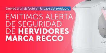 Alerta de seguridad por tres modelos de hervidores marca Recco