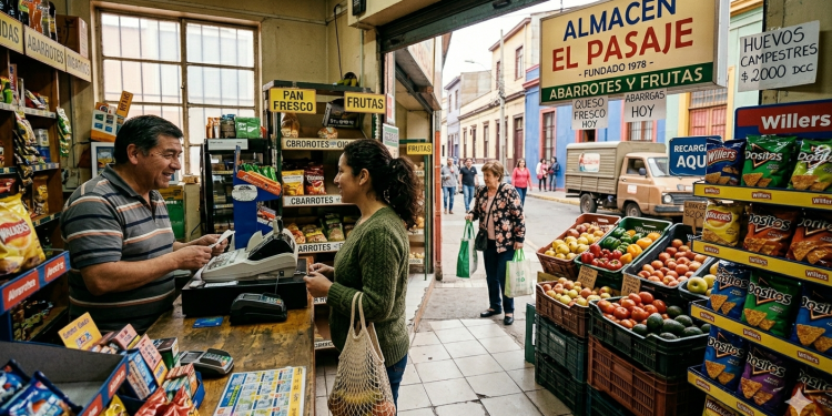 Uno de cada tres productos de consumo masivo que se vende en Chile pasa por un almacén o minimarket