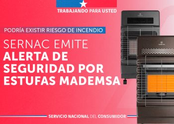 Sernac emite alerta de seguridad por 4 modelos de estufas a gas Mademsa por riesgo de incendio