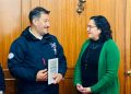 Municipio de Talca reconoció a bombero talquino que participó en labores de rescate tras el terremoto en Venezuela