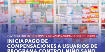 Comienza pago de compensaciones a beneficiarios del programa Control Niño Sano de Farmacias Ahumada por colusión de medicamentos