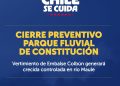 SERVIU Maule mantiene cerrado Parque de Mitigación Fluvial de Constitución ante aumento preventivo del caudal del río Maule