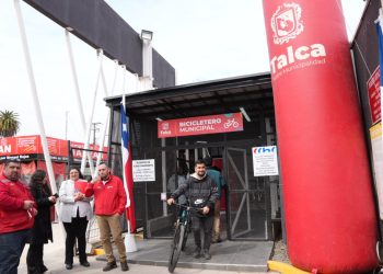 Municipalidad de Talca y CChC Maule inauguran nuevo bicicletero municipal en el centro de la ciudad