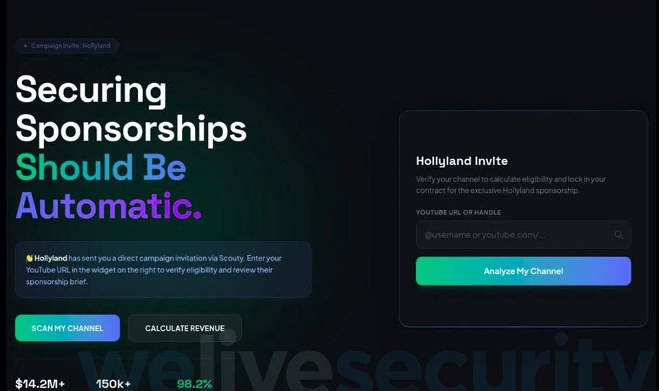 Ciberdelincuentes usan falsas colaboraciones para tomar control de cuentas de YouTube en Latinoamérica